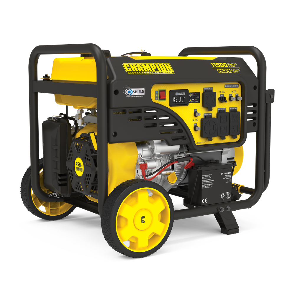 Champion 9200 Watt Electric Start Portable Generator with CO Shield ;