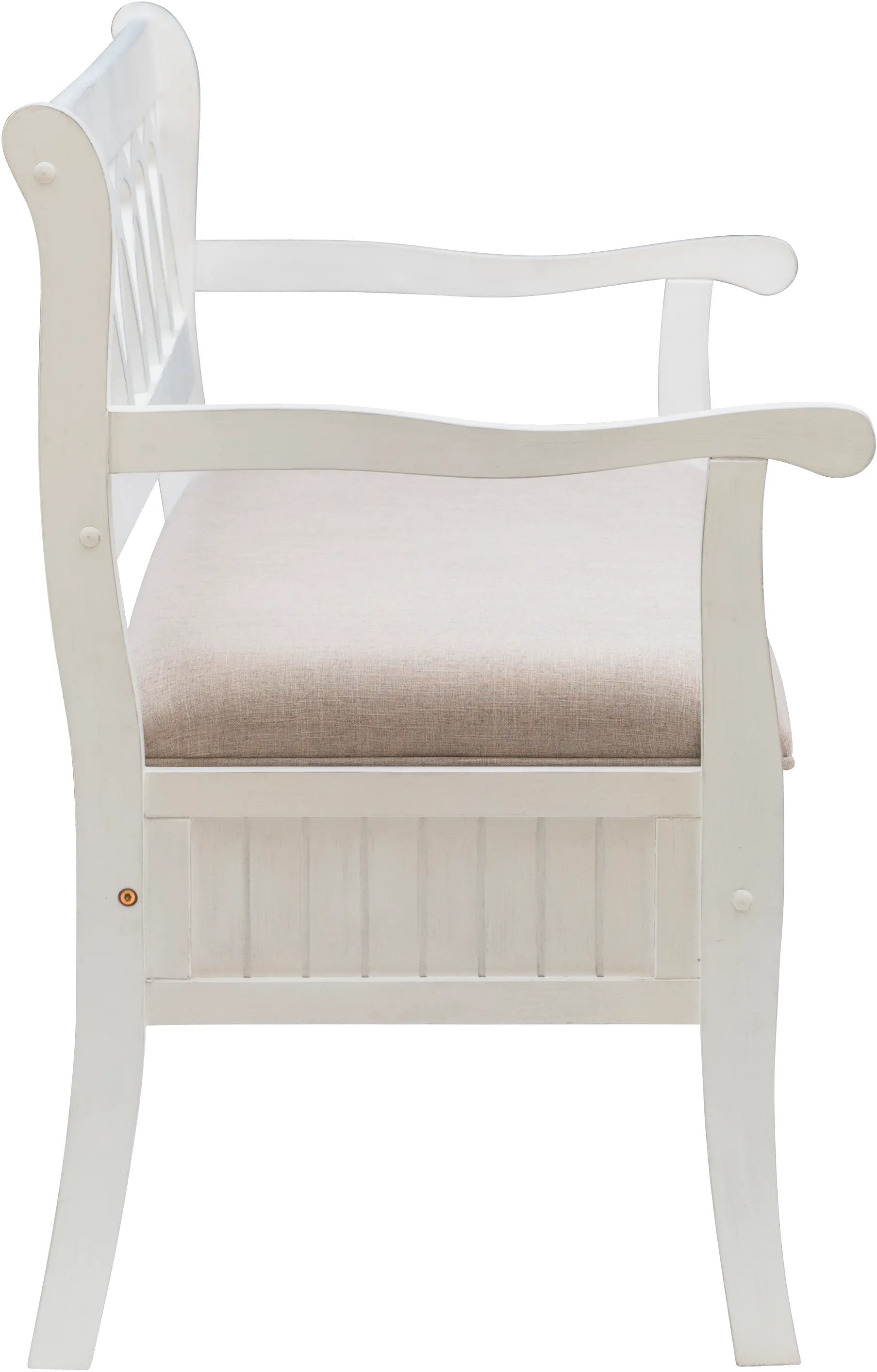 Winslett White Storage Bench