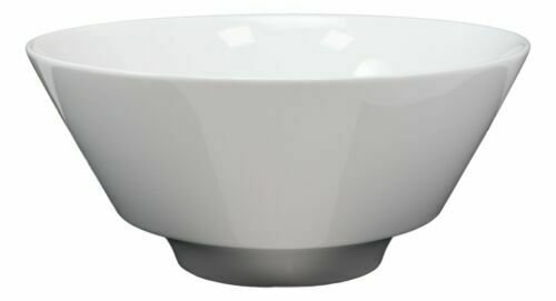 1 Contemporary Large White Porcelain Trapezoid Round Bowls 44oz 8.5Dia Set Of 6 EBR02