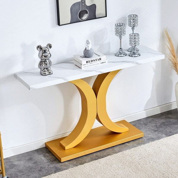 Modern minimalist style wood foyer table