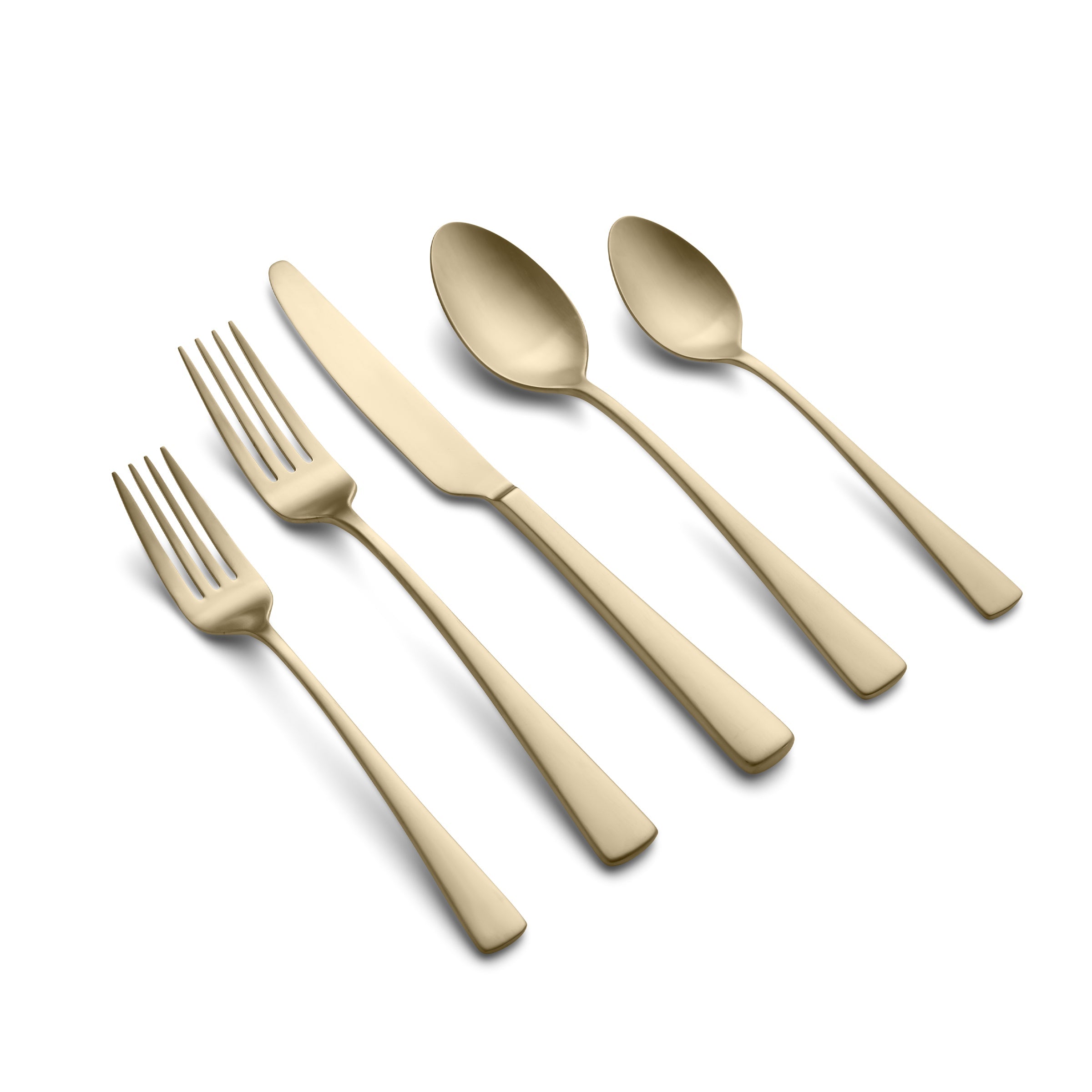 Cerys Champagne Satin 20-Piece Flatware Set