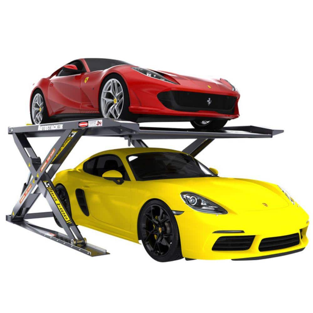 AUTOSTACKER Extra Wide 9.25 ft. Hydraulic Platform Parking Scissor Car Lift with 6000 lbs. Capacity 5175282