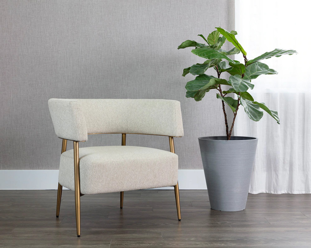 Gershom Lounge Chair   Midcentury   Armchairs And Accent Chairs   by Rustic Home Furniture Deco  Houzz