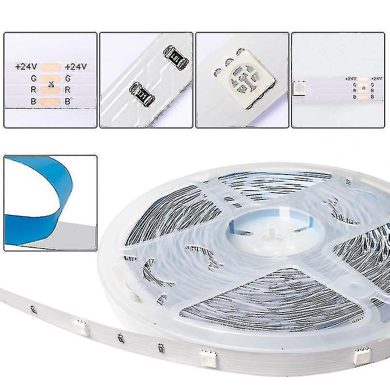 Bluetooth Led Strips 15 Meters - Rgb Lighting With Remote Control Smd 5050 Color Adjustment