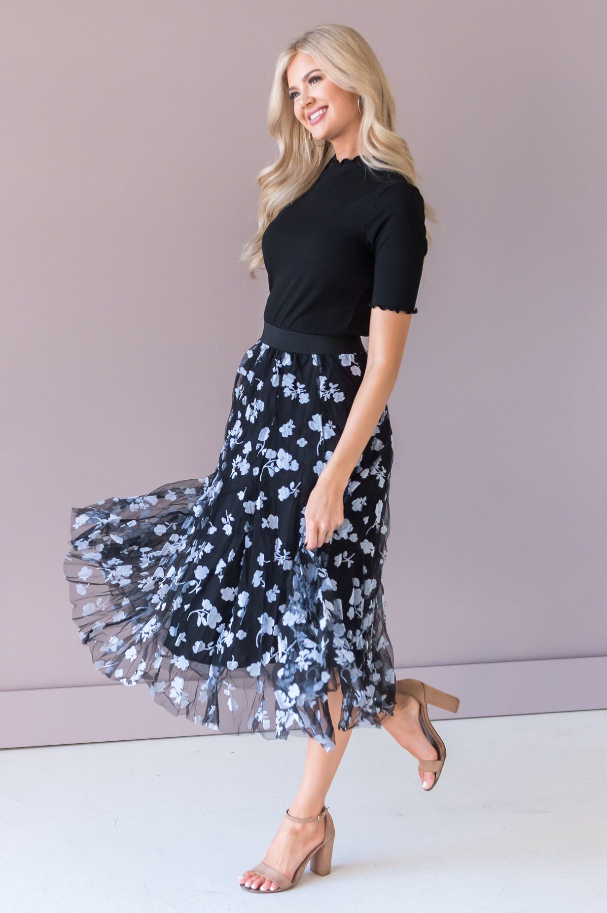 Forever Love Song Modest Tulle Skirt