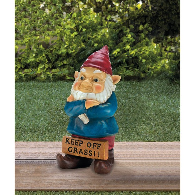 Resin Keep Off Grass Grumpy Gnome Blue red Zingz amp Thingz