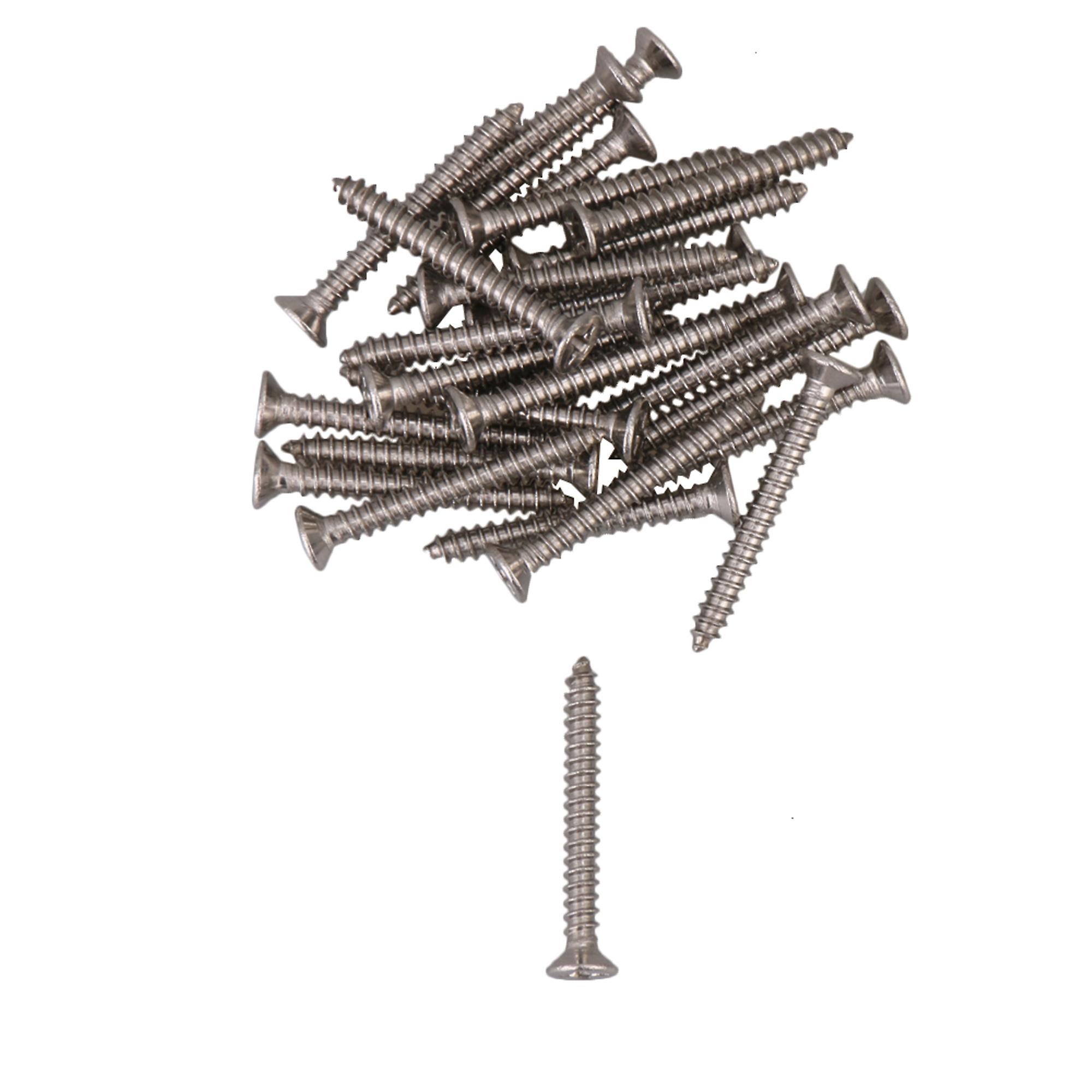 28 x Silver Furnitures Feets M3x25mm Assortments Stainless Steel Screws