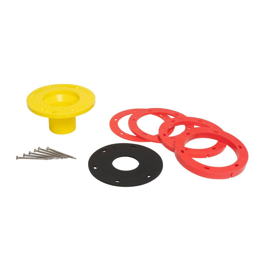 Oatey 14 in. - 1-58 in. Toilet Flange Extender Kit 43400