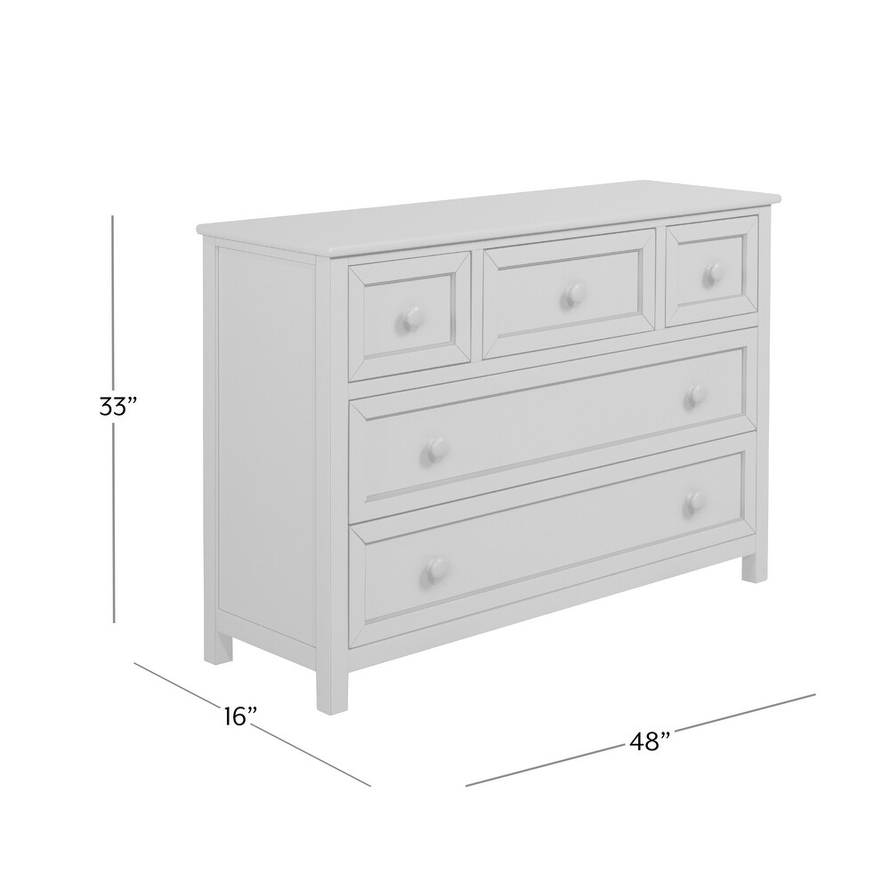 Hillsdale Kids and Teen Schoolhouse 4.0 5 Drawer Dresser and Mirror