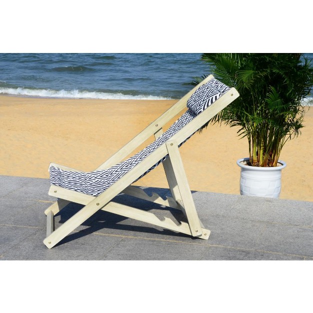 Rive Sling Chair Navy white Safavieh