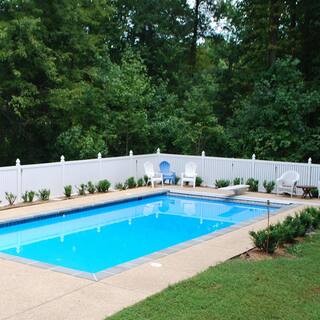 Weatherables Hanover 4 ft. H x 8 ft. W White Vinyl Pool Fence Panel PWPO-SP-4X8