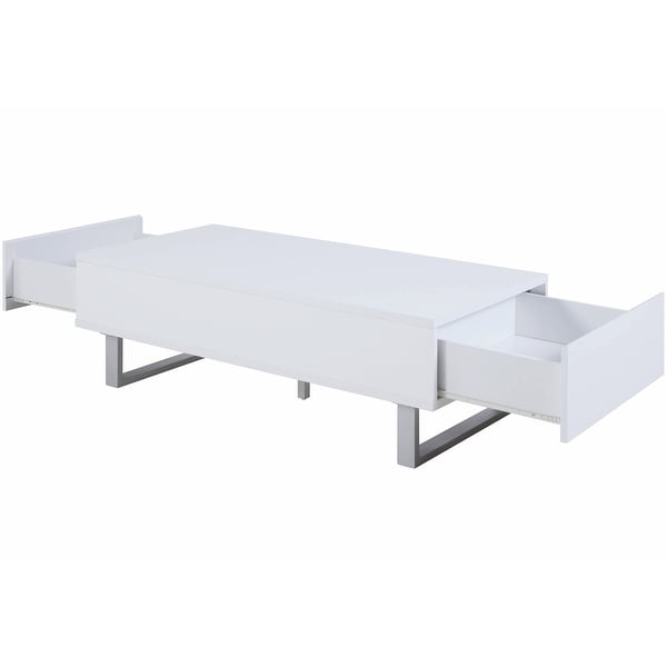 Modern Design Glossy White Living Room Table Collection