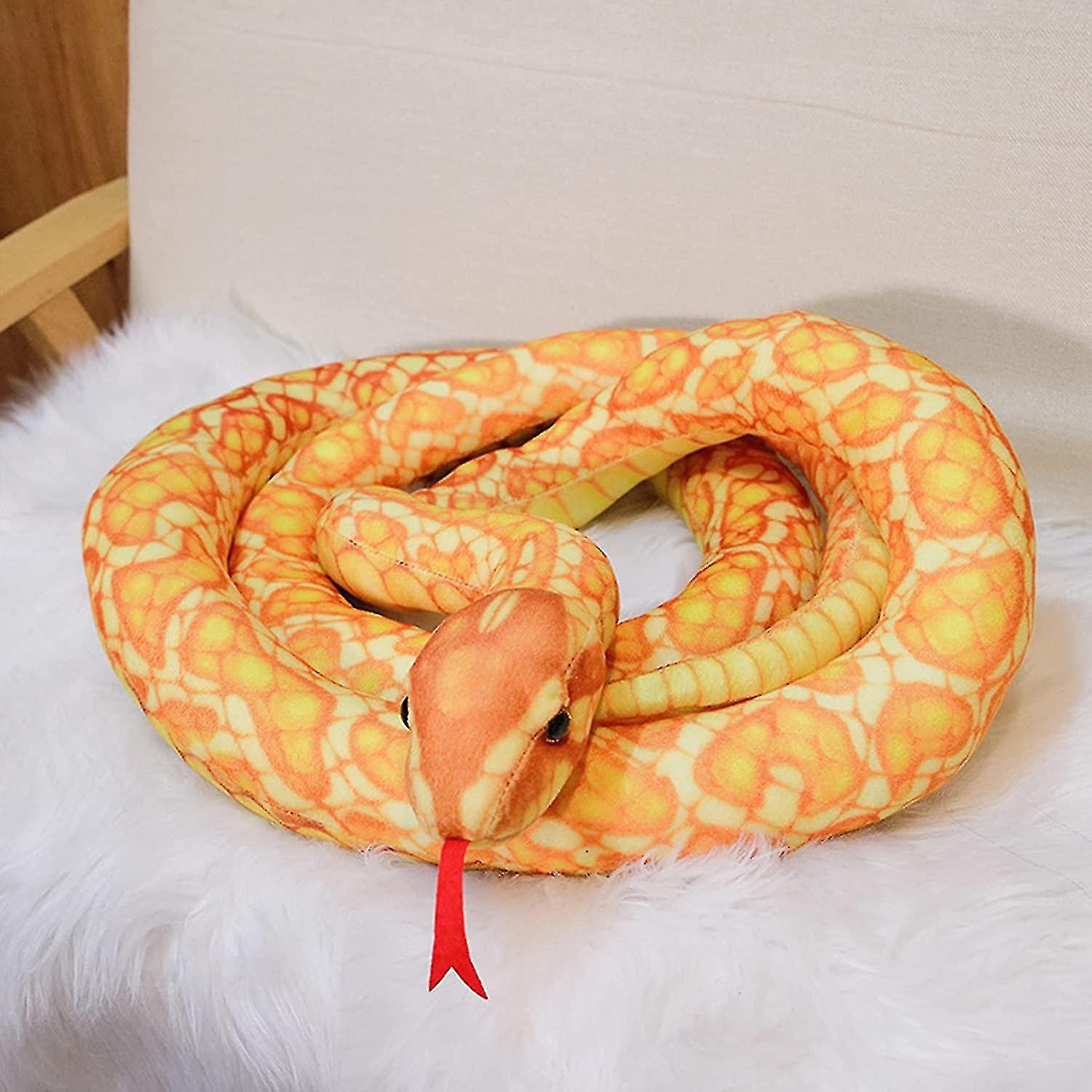 Realistic Snake Plush Toy Python Stuffed Animal Photo Props Home Decor Kids Gift