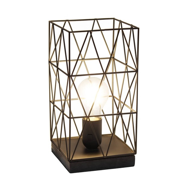 Metal Geometric Square Table Lamp Simple Designs