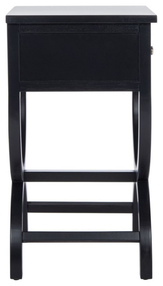 Casey Accent Table With Storage Drawer Black   Modern   Side Tables And End Tables   by Virgil Stanis Design  Houzz