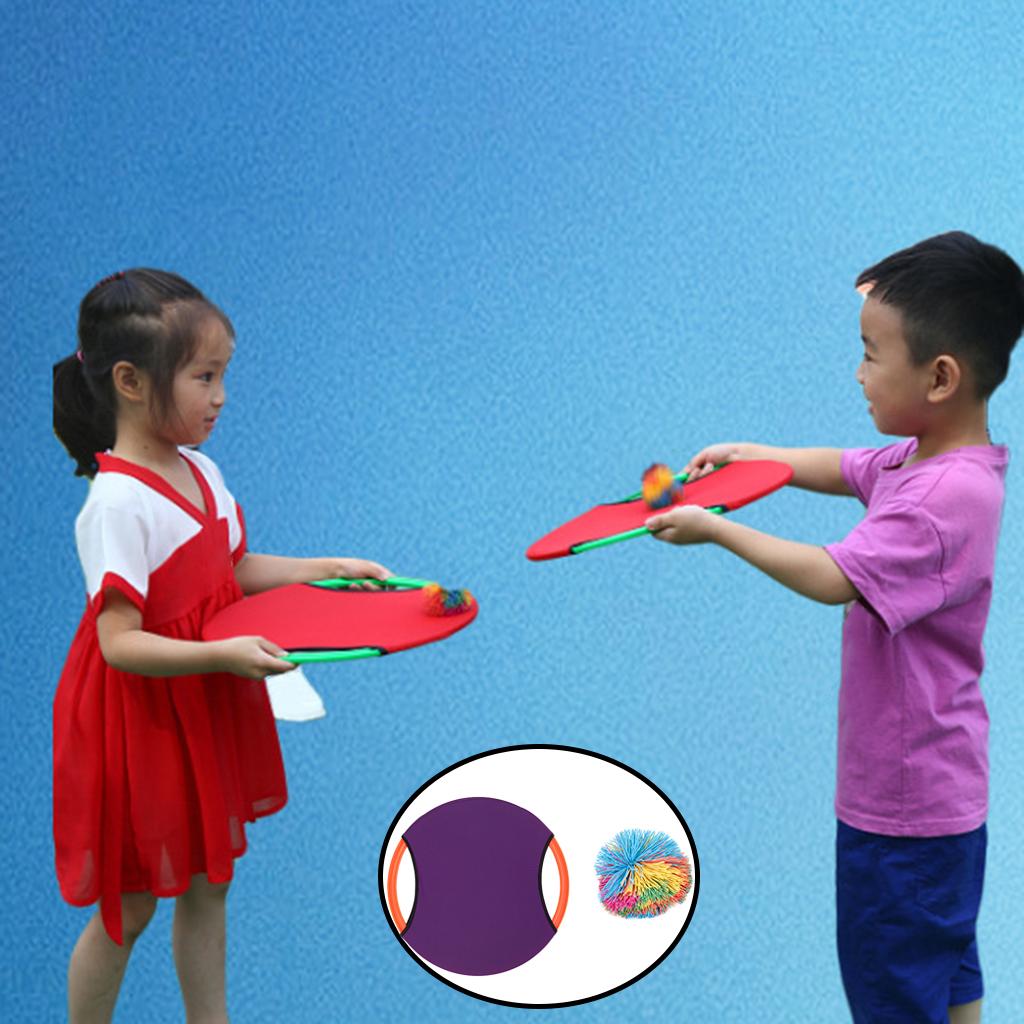 Bouncy Disc Paddle Ball Game Kids Toss and Balls Set Outdoor Games for Yard， Lawn， Beach， Trampoline and Pool Toys for Boys and Girls Play Outside