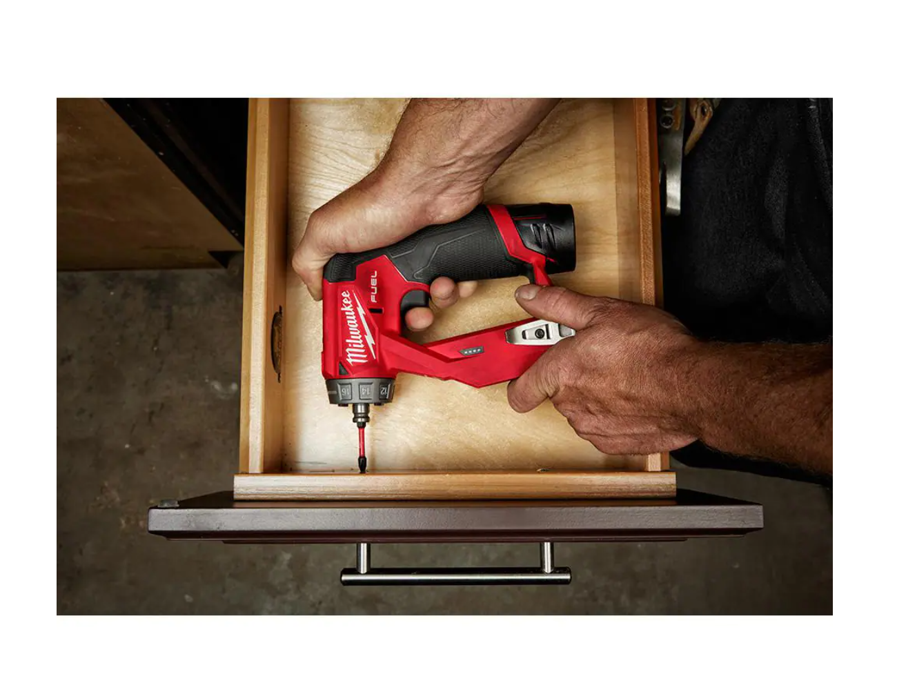 Milwaukee 2505-22-2415-20 M12 FUEL 12-Volt Lithium-Ion Brushless Cordless 4-in-1 Interchangeable 3/8 in. Drill Driver Kit with Right Angle Drill