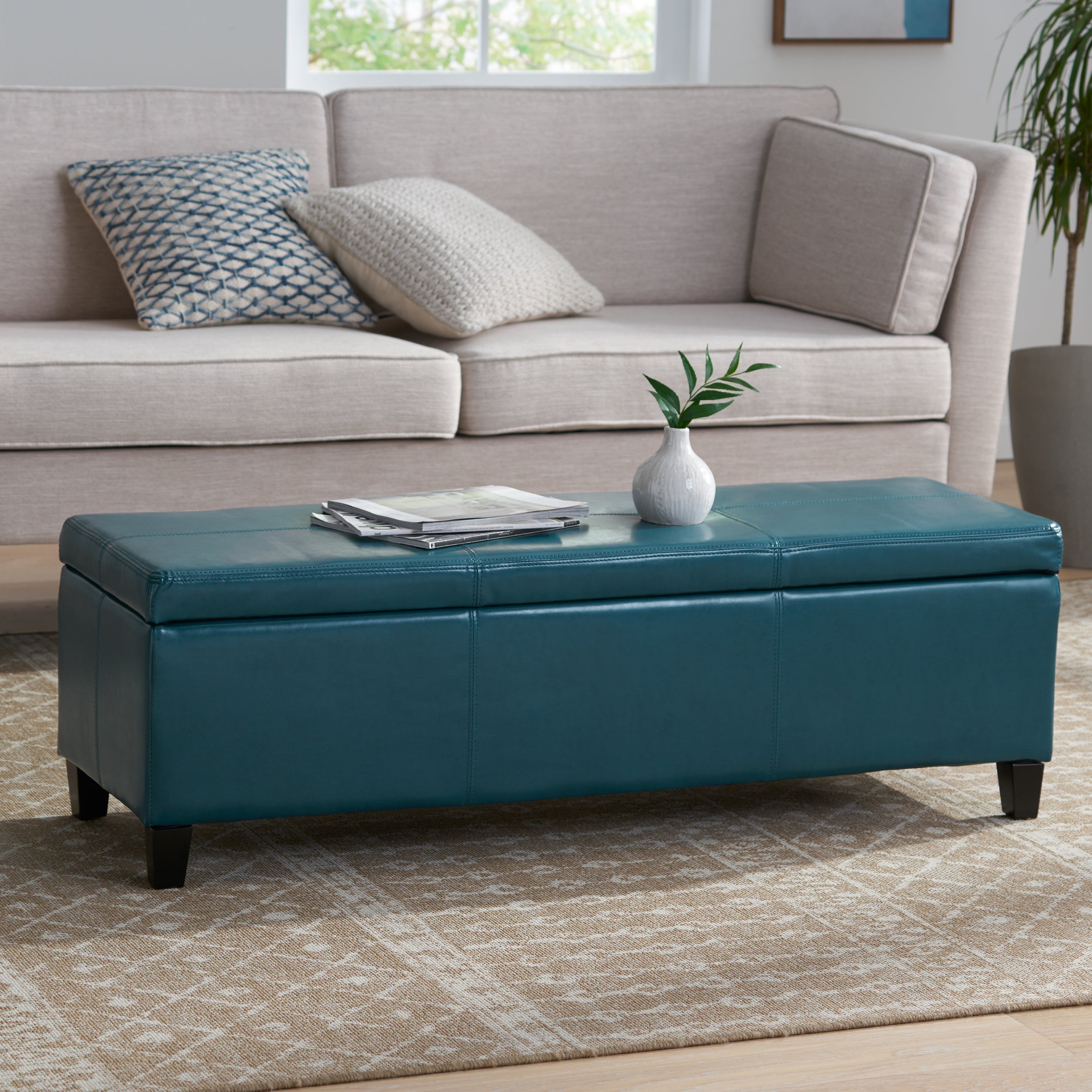 Rupert Upholstered Storage Ottoman Bench