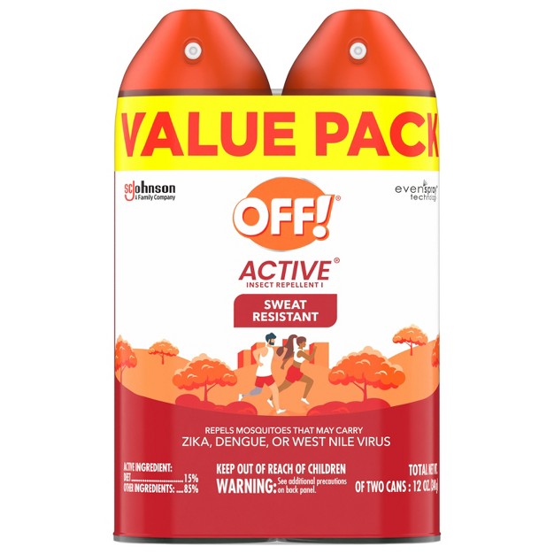 Off Active Mosquito Repellent 6oz 2ct