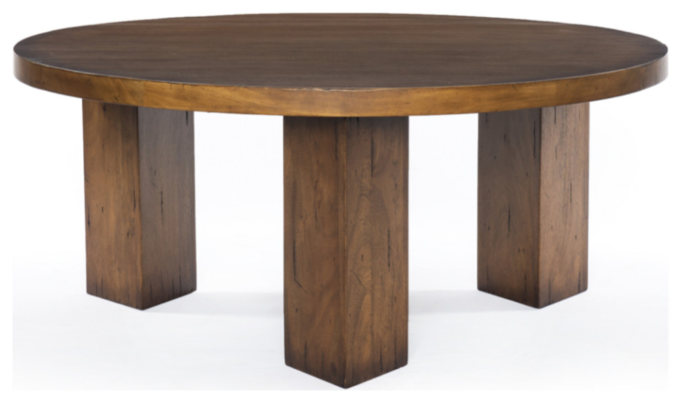 Minea Round Coffee Table   Transitional   Coffee Tables   by Marco Polo Imports  Houzz