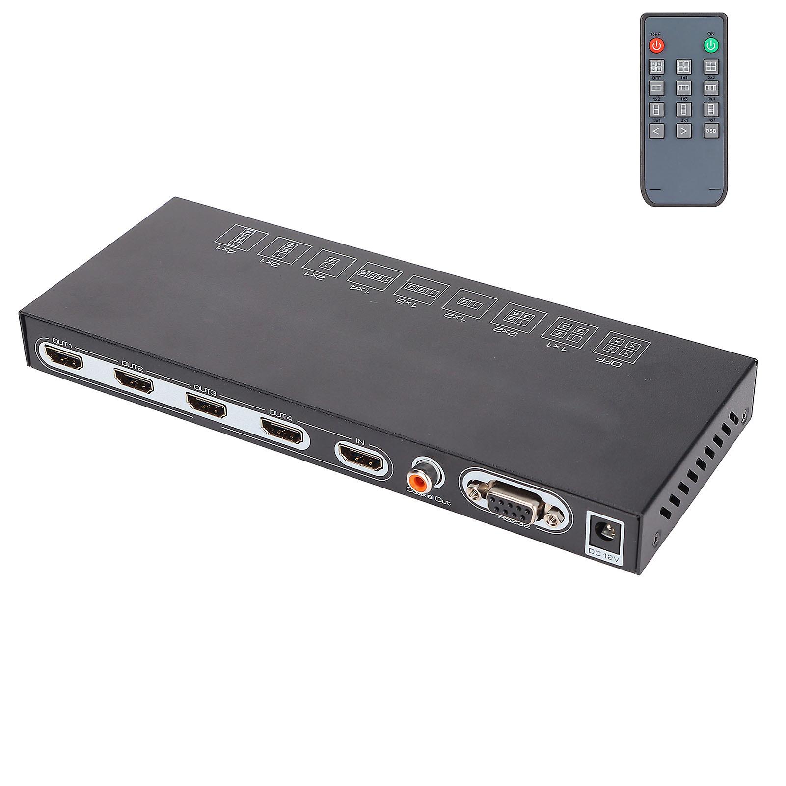 4 Port Hd Multimedia Interface Video Splicer 4k At 30hz 300mhz 1x4 Led Video Wall Controller For Conference 100240veu Plug