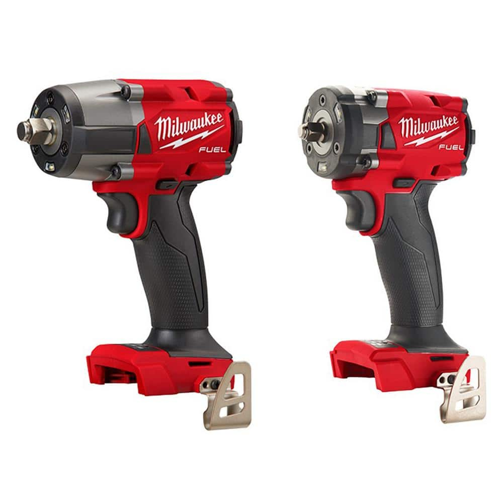 Milwaukee M18 FUEL Gen-2 18V Lithium-Ion Brushless Cordless Mid Torque 1/2 in. Impact Wrench & 3/8 in. Wrench w/Friction Ring 2962-20-2854-20