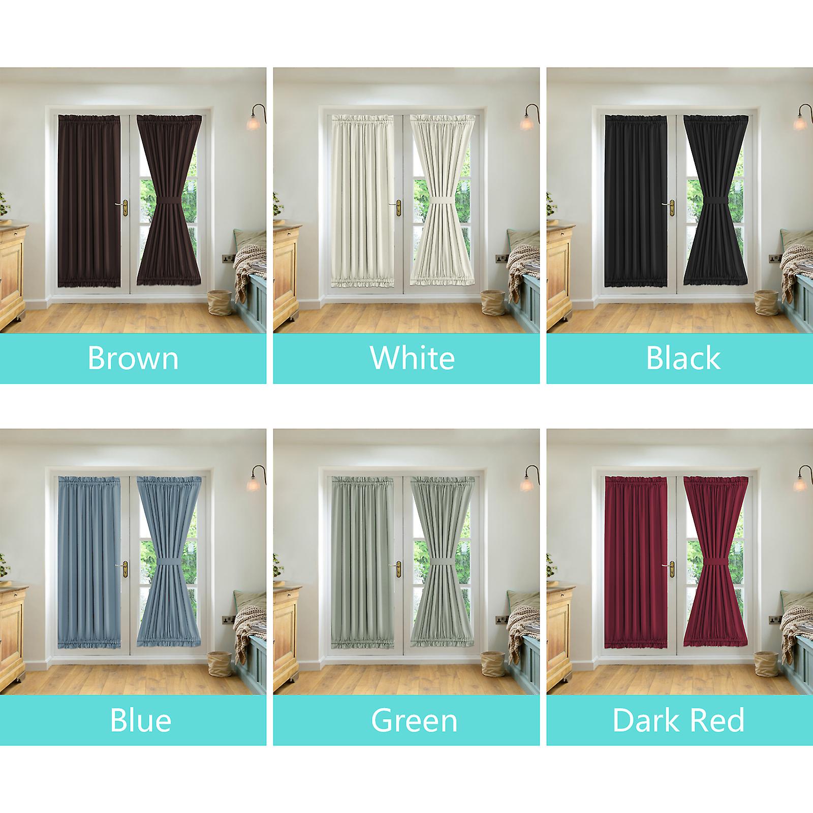 2 Panel French Door Curtains With Rod Pocket Tieback Indoor Sun Blocking Privacy Grommet Curtains Thermal Blackout Curtain For Window Kitchen Patio Do