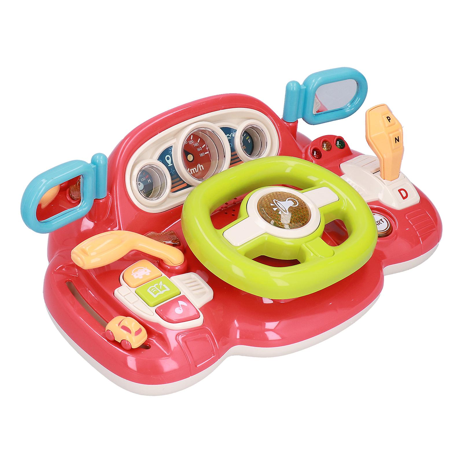 Music Baby Driving Simulation Steering Wheel Early Education Turn And Learn Driverred