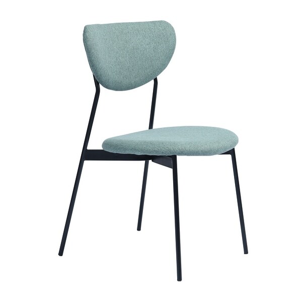 Modern Open Design Upholstered Dining Chair with Metal Frame and Plastic Foot-Cap for Kitchen，Living Room，Bedroom，cafe，Set of 2