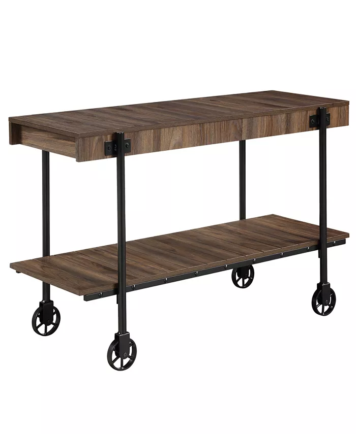 Furniture of America Luther 3 Piece Steel Industrial Coffee End Table Set