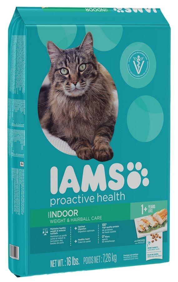 Iams ProActive Health Indoor Weight and Hairball Care Recipe Dry Cat F