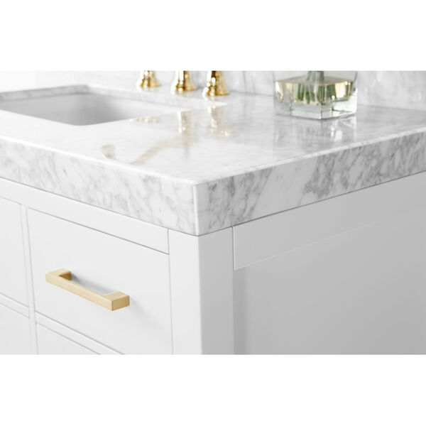 Elizabeth White 48-Inch Vanity Console with Gold Hardware