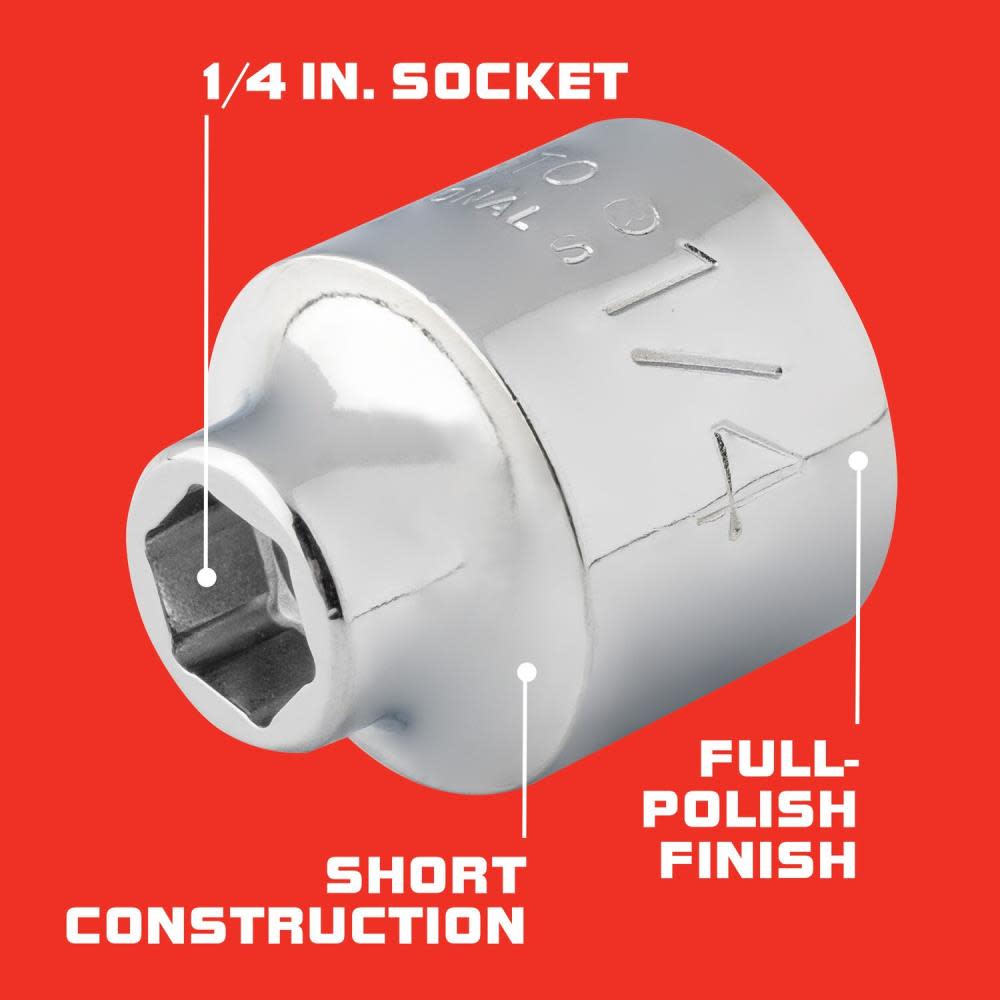 3/8 Drive Super Short Socket 1/4 ; 6 Point