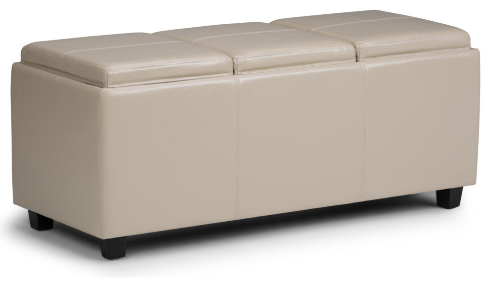 Avalon 42 quotContemporary Storage Ottoman   Transitional   Footstools And Ottomans   by Simpli Home Ltd.  Houzz