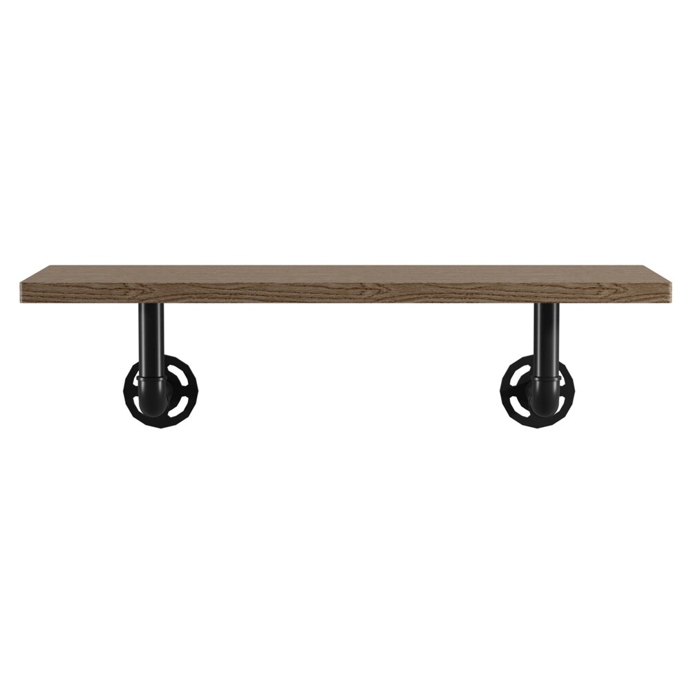 Leyva Rustic Floating Ladder Wall Shelf by Carbon Loft