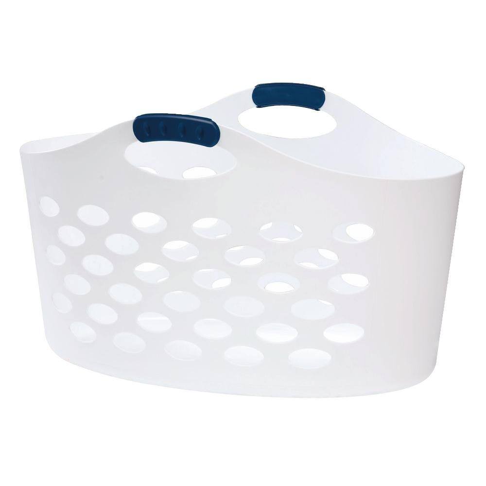 Rubbermaid Flex 'N Carry White Laundry Basket FG260100WHT