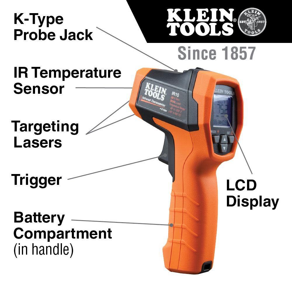 Klein Tools Dual-Laser Infrared Therm 20:1 IR10 from Klein Tools