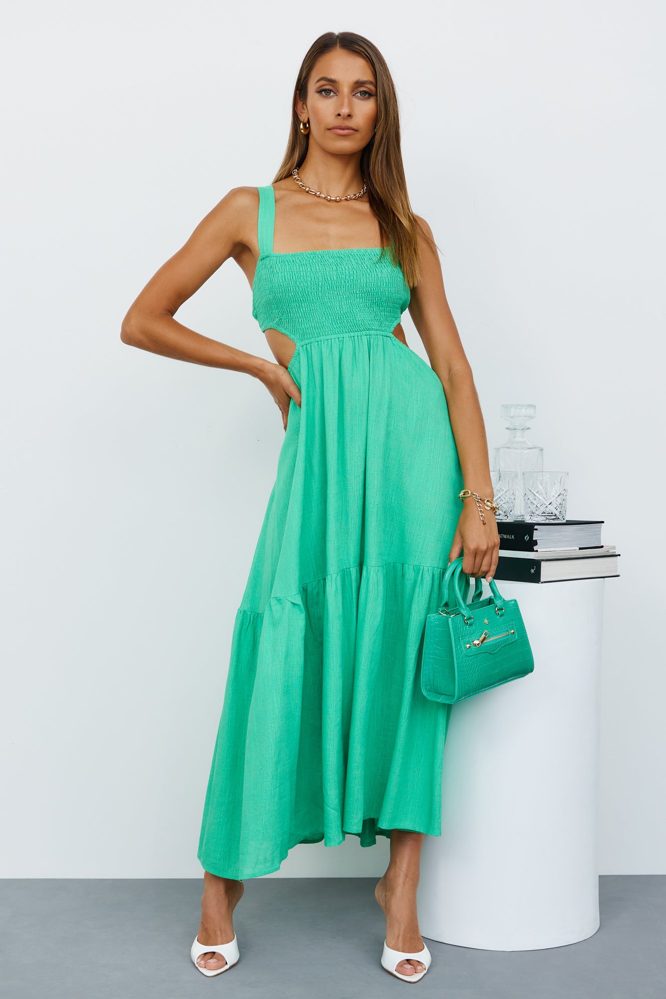 Grass Is Greener Midi Dress Green