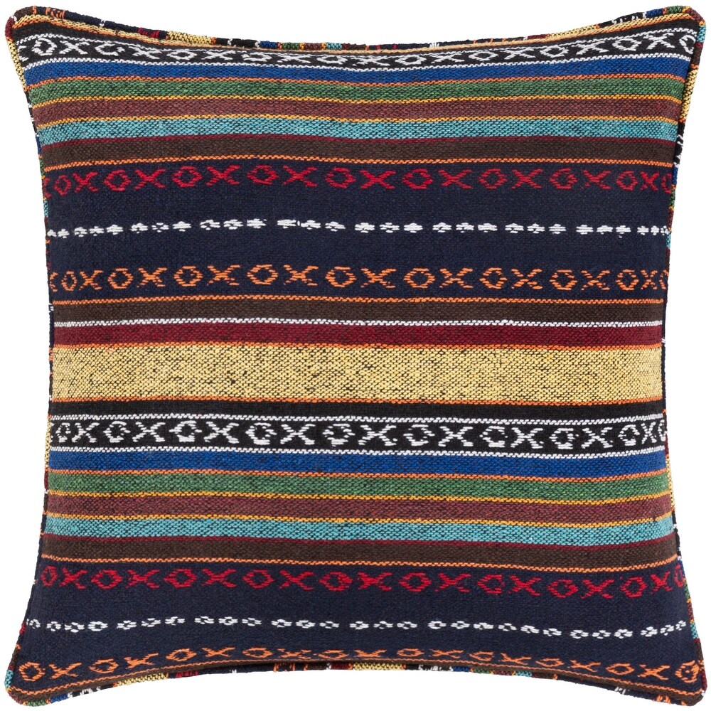 Artistic Weavers Madora Bohemian Striped Cotton Blend Throw Pillow