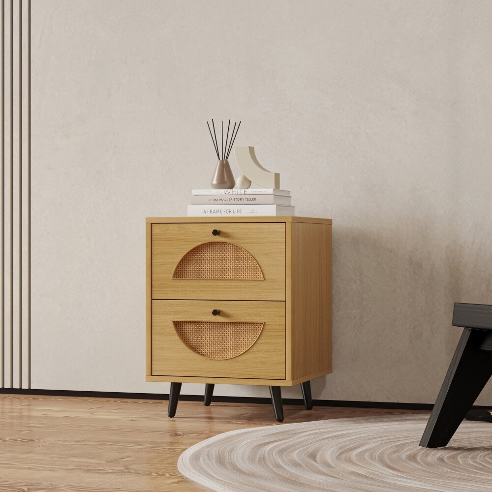 Oak MDF Sideboard with Storage Spaces for Bedroom and Living room