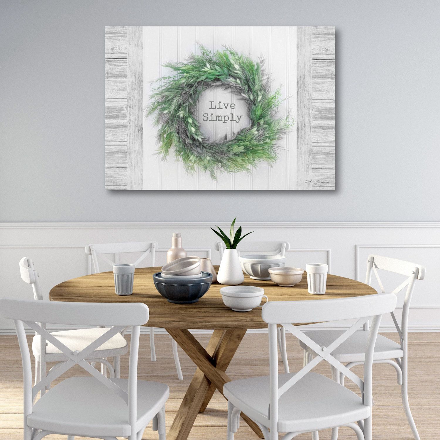 COURTSIDE MARKET Live Simply Canvas Wall Art