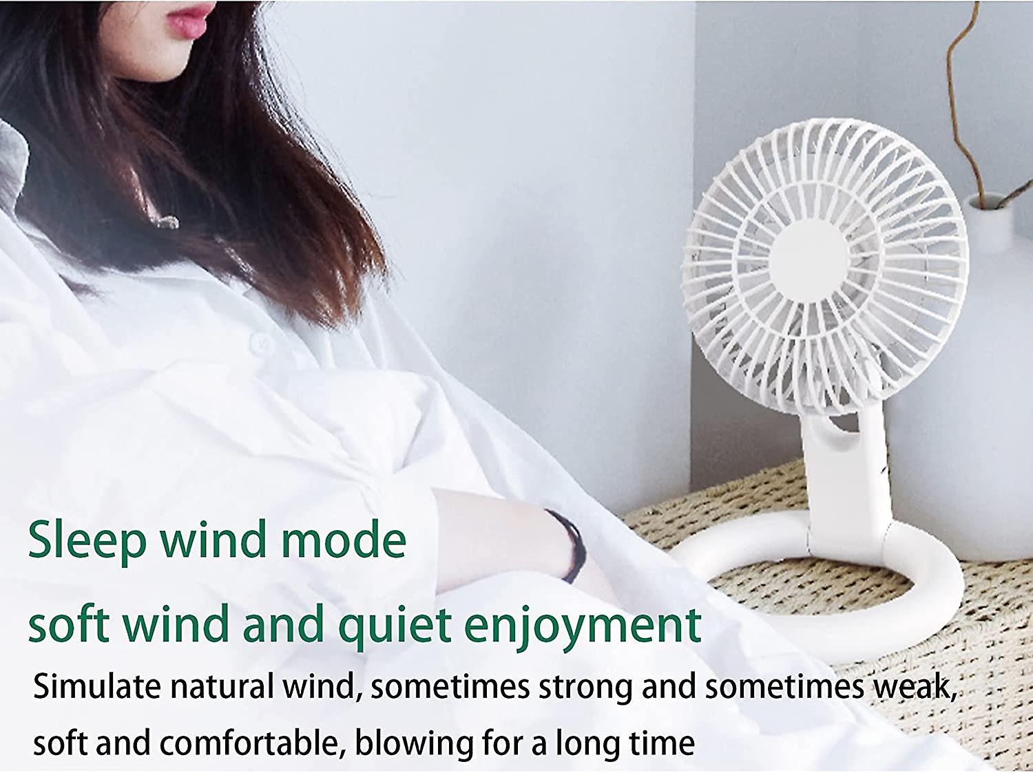 17，78 Cm Desk Fan Table Shaker Fan Air Circulator Home Office 3 Speed Battery Powered Clip Bedroom Personal Cooling Portable Small Dorm Usb Rechargeab