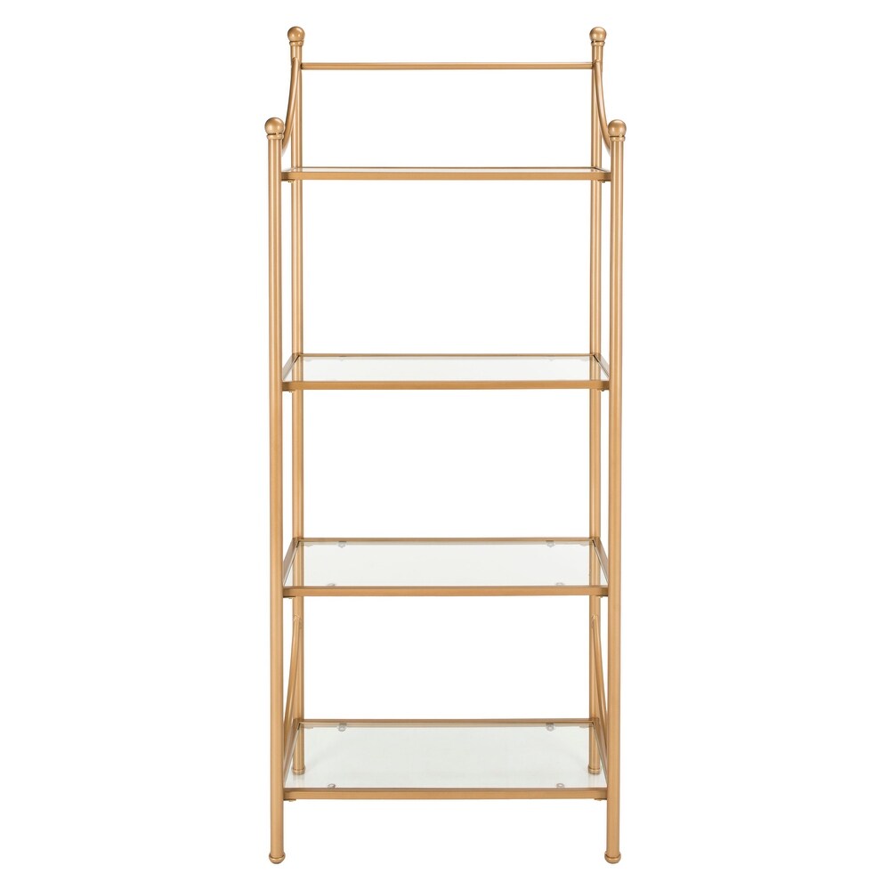 SAFAVIEH Diana 4 Tier Black/ Gold Etagere   26.3' x 14.2' x 64.8'