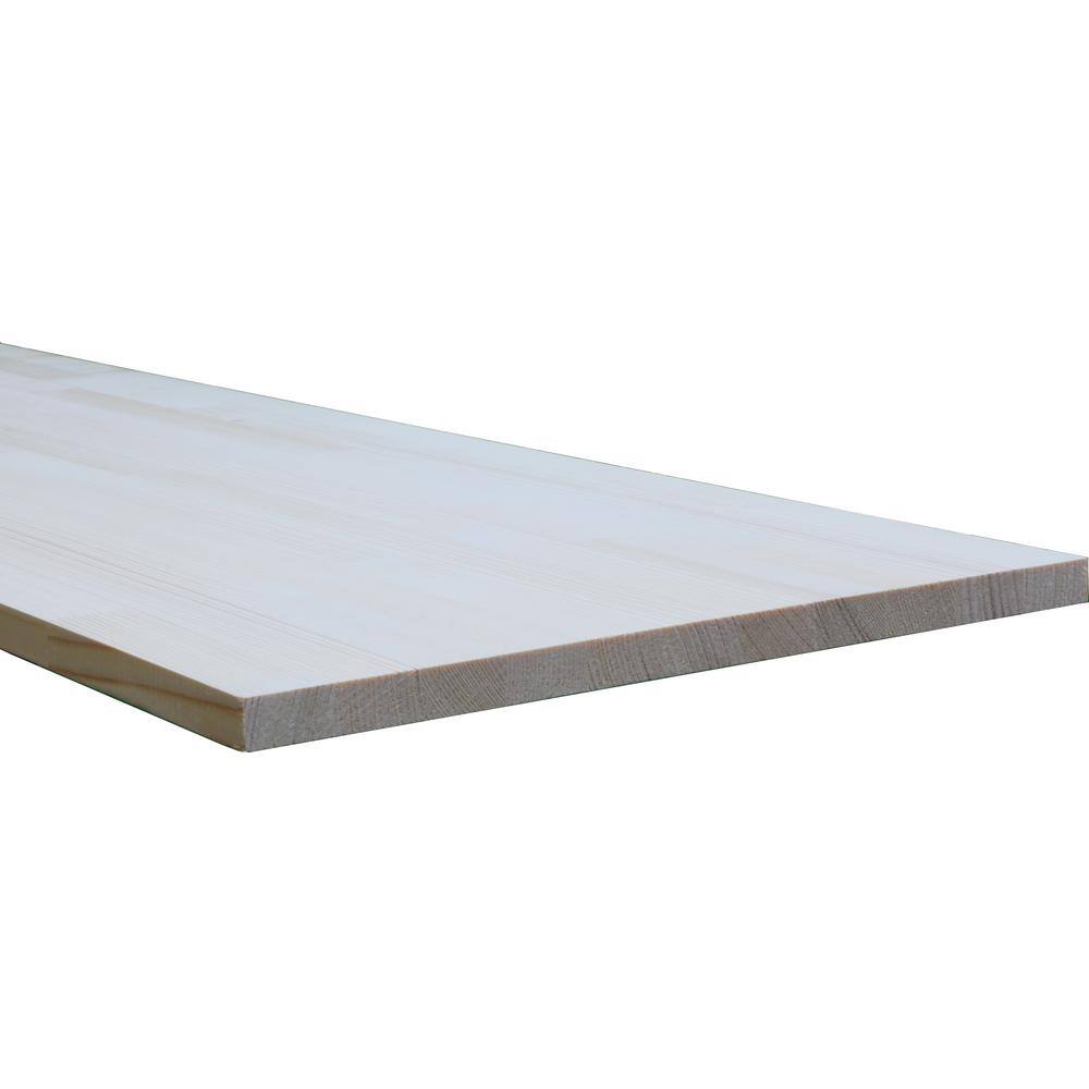 58 in. x 12 in. x 6 ft. Natural Wood Shelving Board White Spruce RichM703Wood033