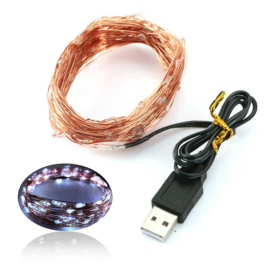 Usb Copper Lamp String Christmas Led Decorative Lamp Copper Star String Lamp Light String 5m 50 Lights Four Colors Optional