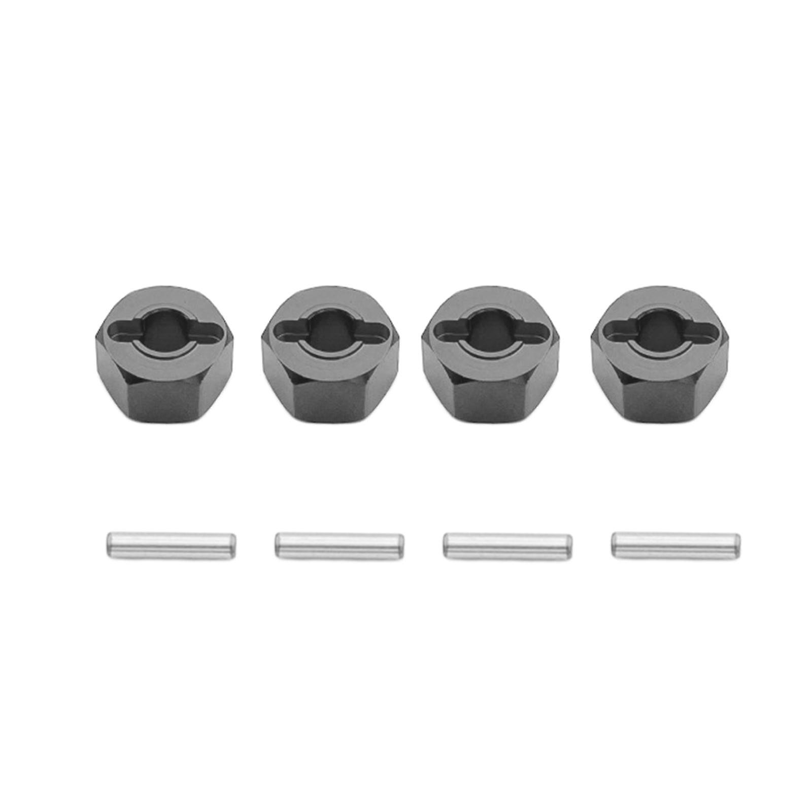 4x 1:16 Scale Rc Car Hex Wheel Hubs 12mm Replace Parts For 16207 16208 16210 Titanium