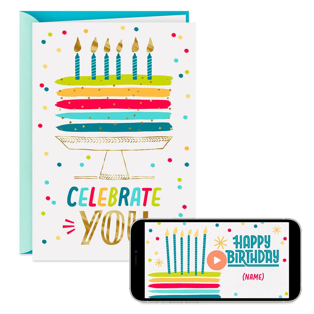 Hallmark  Celebrate You Cake Video Greeting Birthday Card