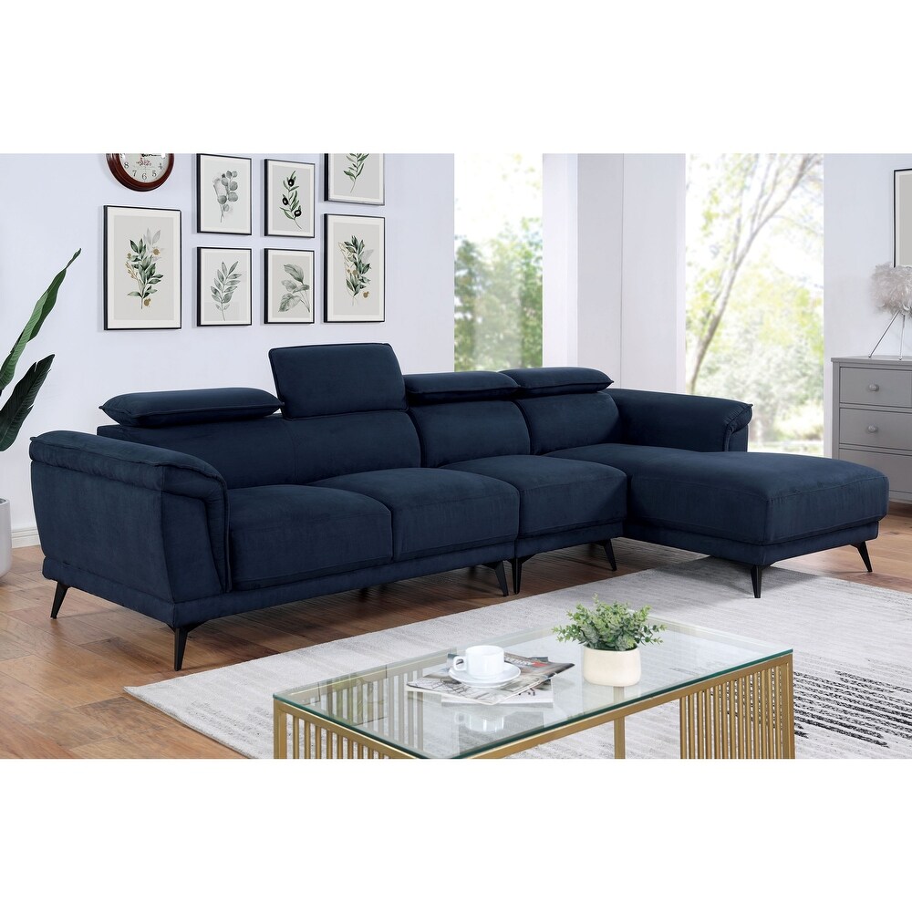 Francisse Contemporary Fabric Upholstered Sectional by Furniture of America