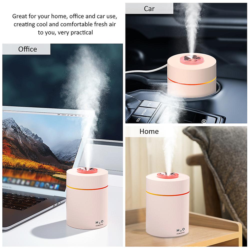 Mini Humidifier Mist Air Purifier Quite Auto Shut-off Usb Powered With Led Night Light Portable Humidifiers For Car Home Office Green