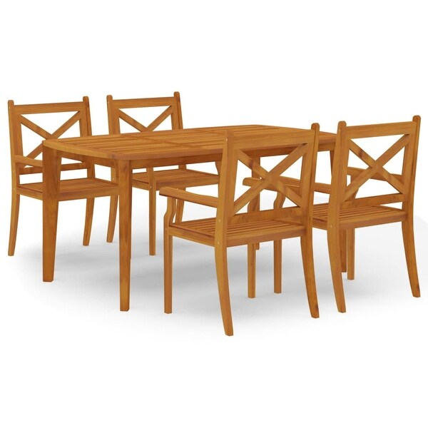 vidaXL 3/5/7/9 Piece Patio Dining Set Solid Wood Acacia